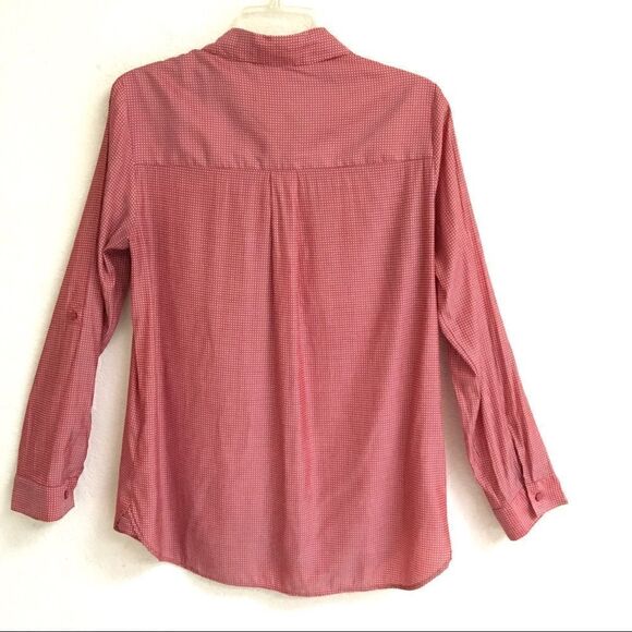 Express micro polka dot roll tab blouse M - Picture 4 of 9